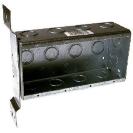 RACOORPORATED Electrical Box, 63.5 cu in, Switch Box, 4 Gang, Steel, Rectangular 687